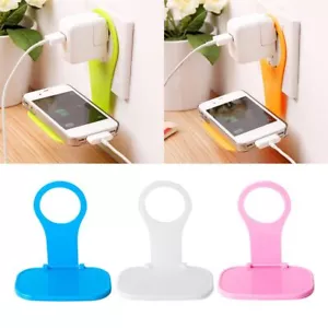 Mobile Phone Home Wall Charger Holder Charging Stand Phone Bracket Hanging - Picture 1 of 11
