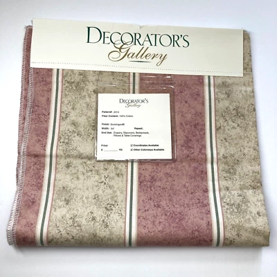 Decorator's Gallery Upholstery Fabric Sample 26" Panel 100% Cotton Stripe 2314 - Image 1 of 4