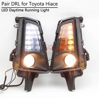 For Toyota Hiace Commuter 2019-25 LED DRL Daytime Running Light Fog Lamp w/ Turn Foto 1 de 4