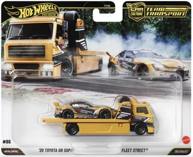 Toyota GR Supra Fleet Street #86 Hot Wheels Premium 2025 Team Transport '20 Foto 1 de 1