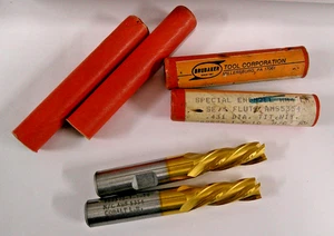 BRUBAKER 0.431x1/2" Shank 3.25" OAL COBL 4 FLT  "LH" SQ End Mill  USA D0817-1 F7 - Picture 1 of 6