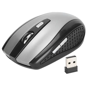 (Grey)Wireless Mouse 2.4G Ergonomic Mini Optical Computer Accessories For - Picture 1 of 12