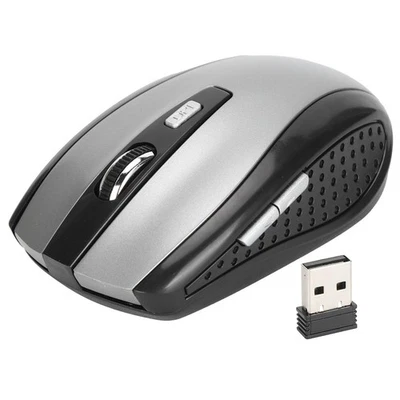 (Grey)Wireless Mouse 2.4G Ergonomic Mini Optical Computer Accessories For - Image 1 of 4