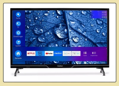 MEDION P12451 (MD 29230) HD Fernseher 59,8cm/24" Zoll Smart TV Android HDR E NEU - Bild 1 von 3