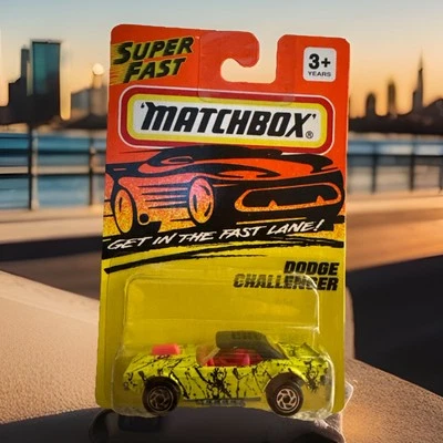 🆕Matchbox Superfast🔥Dodge Challenger🔥 #1✨Amarillo con pintura para salpicaduras✨Rosa Int. Foto 1 de 2