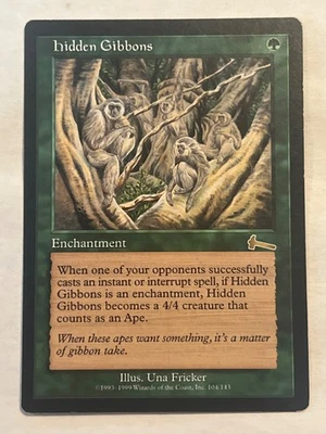MTG - Hidden Gibbons - Urza's Legacy - Rare - LP/MP - Magic the Gathering  - Image 1 of 2