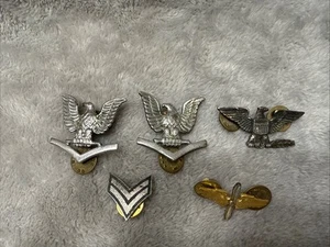 Juego de 5 prendedores emblema militar de Estados Unidos barra águila tono plata Vanguard de colección - Imagen 1 de 18