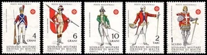 SMOM 1971 Antiche uniformi 2ª serie 5v MNH** - Imagen 1 de 1