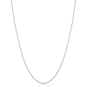 10k White Gold Rope Chain Pendant Pendant Necklace (0.7 mm, 18 inch) - Picture 1 of 6