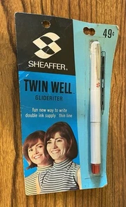 Vintage Sheaffer Twin Well Glideriter Pen Red New In Factory Sealed Packaging - Picture 1 of 3