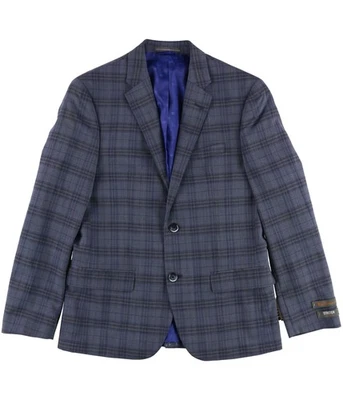 Chaqueta Blazer Ben Sherman Para Hombre A Cuadros Dos Botones, Azul Negro, 42 Corta Foto 1 de 2