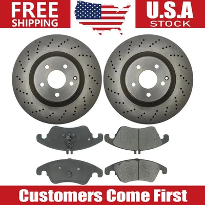 Juego de pastillas de freno delanteras perforadas para Mercedes-Benz C250 2012-2016 Foto 1 de 4