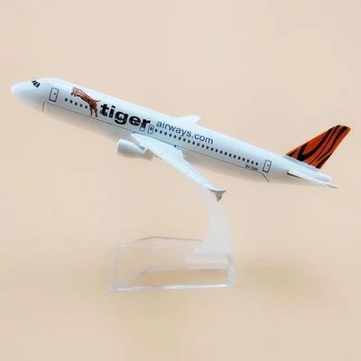 Modelo de avión diecast 1:400 16 cm Tigerair Singapur Airbus A320 colección regalo Foto 1 de 4