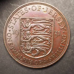 JERSEY 1931 1/12 Shilling About Uncirculated FREE SHIPPING M5278 - Picture 1 of 2