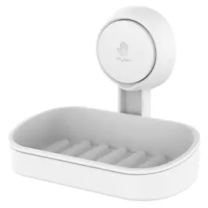 LEVERLOC Soap Holder Soap Dish for Shower Suction Cup Wall Mounted NO-Drilling - Picture 1 of 9