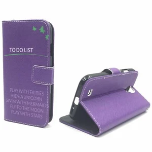 Handyhülle für Samsung Galaxy S4 Schutztasche Wallet Cover 360 Case Etui Violett - Bild 1 von 6