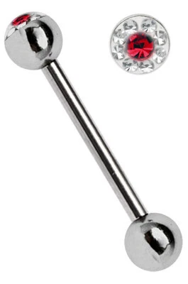 Piercing Gioielli Intimo Staffa Titanio Barbell 1,6mm Con 6mm Epoxy Sfera 4-22mm - Immagine 1 di 2
