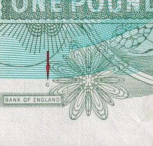 Banconota Regno Unito 1 pound (1966-1970) P.-374f SUP/AU RaRa - Bild 1 von 2