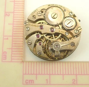 Gruen 17 Jewel 21mm Wrist Watch Movement - Good Balance - Parts Repair - Picture 1 of 5