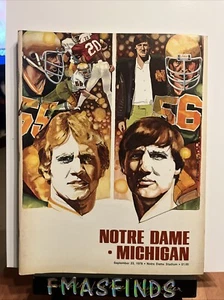 Programa de fútbol americano H2 1978 Joe Montana Notre Dame vs Michigan 23 de septiembre - Imagen 1 de 4