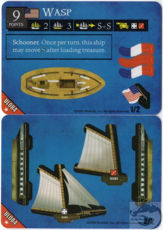 Wizkids Pirates Pocketmodel - Wasp (ship) PotR UL084 C - Image 1 of 1