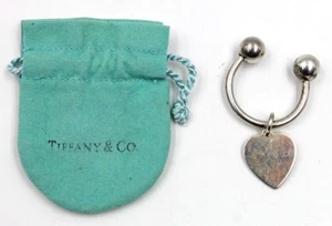 Tiffany & Co Plata Esterlina Corazón Dije Colgante Llavero Anillo y Bolso - Imagen 1 de 5