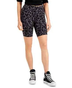 Style & Co Animal-Print Bike Shorts Animal Grey Size XS - Picture 1 of 1
