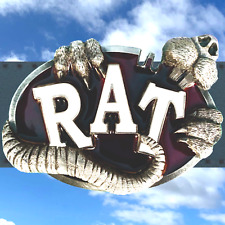 Belt Buckle GNAWING RAT Gothic Rodent by Dragon Designs