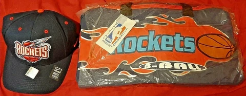 HOUSTON ROCKETS CLASSIC WOOL NIKE CAP & NBA BAG NEW Cover