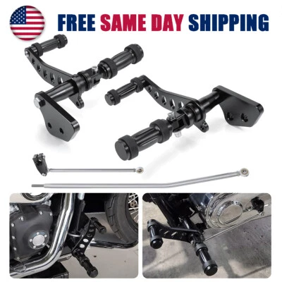 Kit de clavijas de palanca de control delantero negras para Harley Dyna Street Bob 2006-17 Foto 1 de 4