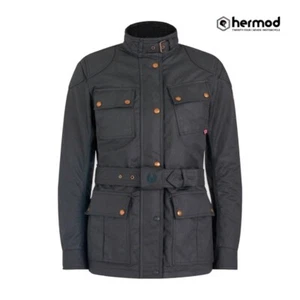 Belstaff Trialmaster Ladies TekWax Wax Cotton Motorcycle Jacket - Black - Picture 1 of 3