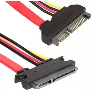 22-pin (7+15) SATA Male to Female DATA and Power Combo Extension Cable - Slim - Picture 1 of 1