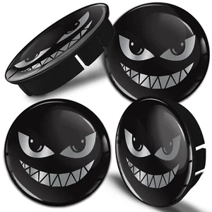 4 x Nabendeckel 60mm Radkappen Felgenabdeckung Nabenkappen Felgendeckel Schwarz - Bild 1 von 4