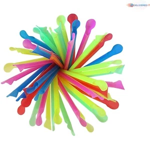 8" Plastic Spoon Straws 400 Count Assorted Colors Perfect for Snow Cones - Picture 1 of 4