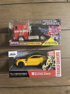 OPTIMUS PRIME & BUMBLEBEE JADA HOLLYWOOD RIDES DIECAST CARS - Picture 1 of 8