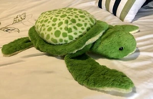 DAN DEE Large Sea Turtle 24 x 21” Stuffed Plush Green Tortoise Pillow Buddy 2019 - Picture 1 of 8