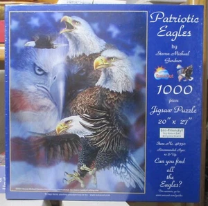 PATRIOTIC EAGLES BY STEVEN MICHAEL GARDNER - NEW- SUNSOUT PUZZLE - Imagen 1 de 2