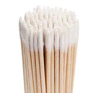 100 Cotton Swab Applicator Q-tip Stem Stick 2.75" Extra Long Wood Handle Swabs - Picture 1 of 12
