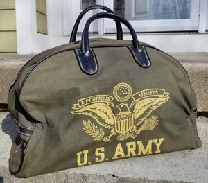 Vintage 50er Jahre U.S. Army Raised Letters Canvas Adler Seesack - Bild 1 von 9