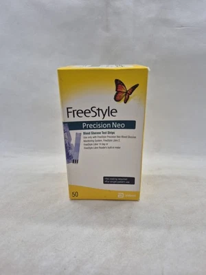 100 tiras reactivas de glucosa en sangre FreeStyle Precision Neo (50 CT x 2) caducan 31/12/25 Foto 1 de 4
