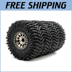 All-Terrain Performance: 10mm Offset Aluminium Wheels and 5.0’ Crawler Tires Set - Picture 1 of 8