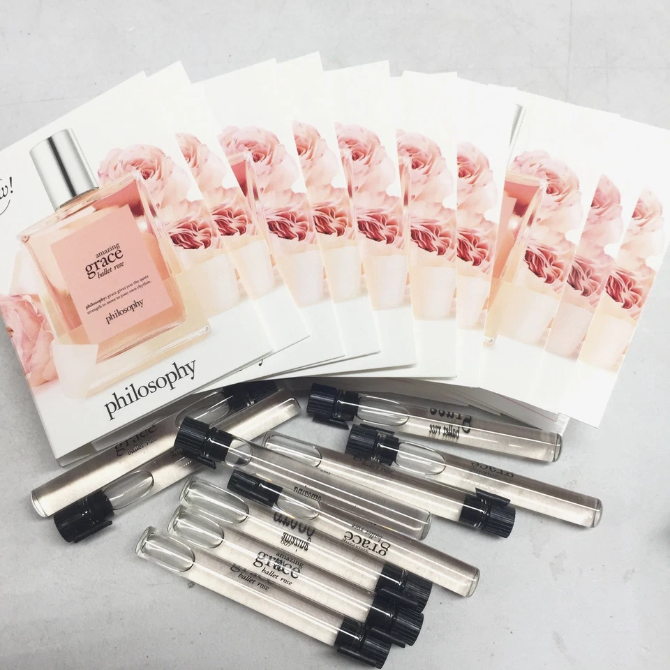 14 Amazing Grace Ballet Rose Philosophy .06 OZ frascos nuevos con tarjeta 14 piezas Foto 1 de 3