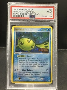 Qwilfish 27/109 Reverse Foil 2004 Pokémon EX Team Rocket Returns PSA 9 Mint - Picture 1 of 2