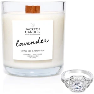 Lavender Candle with Ring Inside (Surprise Jewelry Valued at $15 to $5,000) R... - Picture 1 of 2