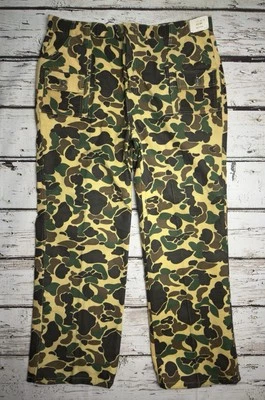 VTG Deerskin Camouflage Camo 206 A Melton Product Flannel Hunting Pants NOS READ - Image 1 of 4