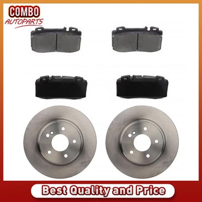 Rear Brake Rotors Ceramic Brake Pads Fits 2006-2007 Mercedes-Benz C350 - Image 1 of 4