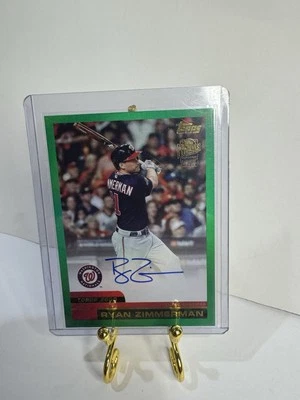 2024 Topps Archives Ryan Zimmerman Fan Favorite Auto Green Foil 19/99  OOFF-RZ - Image 1 of 2