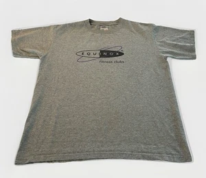 1990’s Vintage Equinox Shirt Fitness Club Gray T-shirt Fabric Made In Usa Sz M - Foto 1 di 6