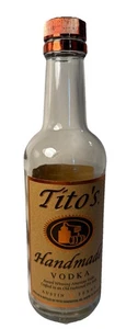 Tito's Handmade Vodka 375mL Empty Bottle - Picture 1 of 7