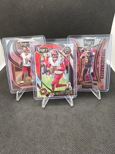 JAYDEN DANIELS 2024 Panini Select Rookie #217 Club Black & Red Shock Prizm SP RC - Picture 1 of 5